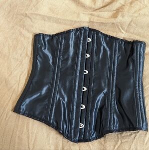 Leg Avenue Black Satin Underbust Corset Small